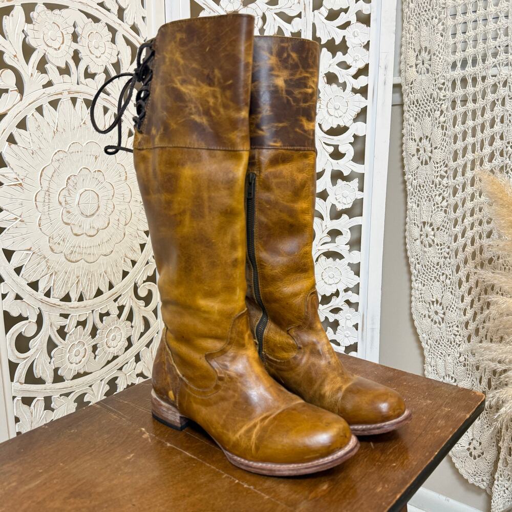 Freebird Cyn Leather Lace Up Riding Boots Size 10
